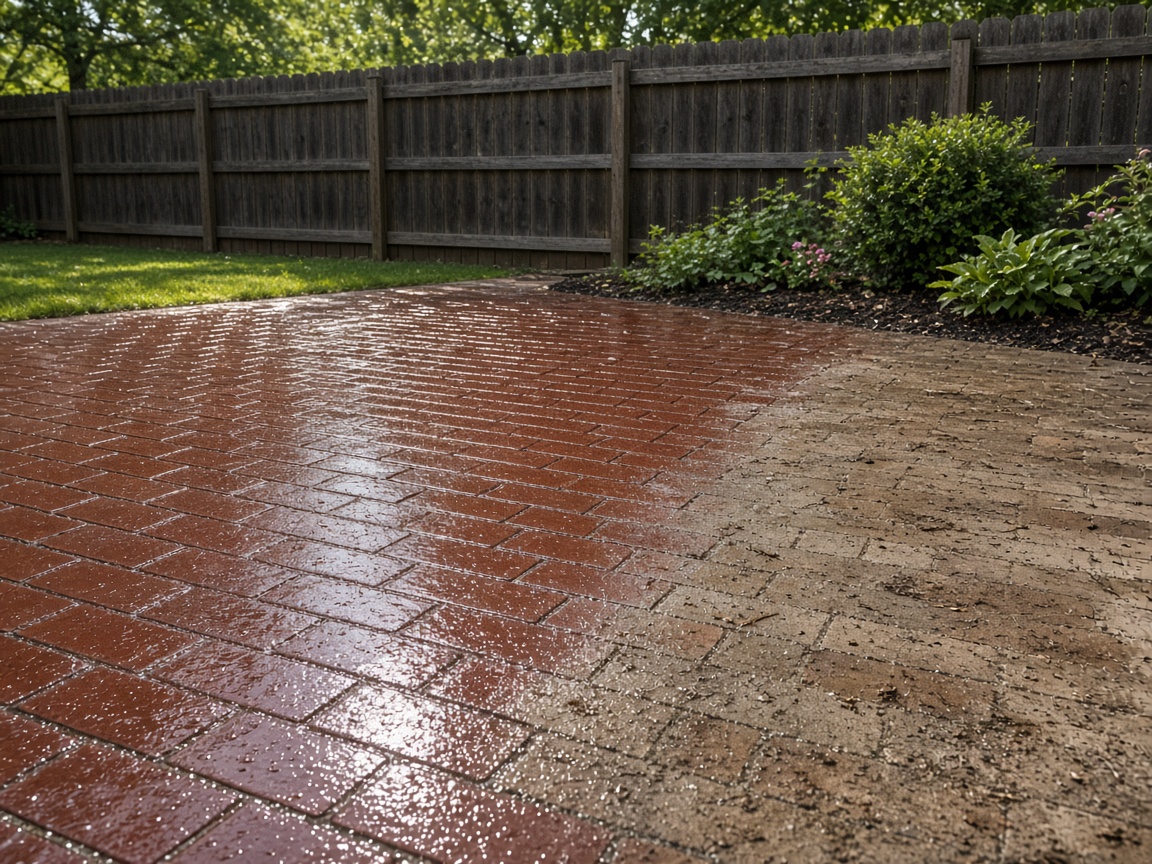 Freshly pressure washed home in Charlotte