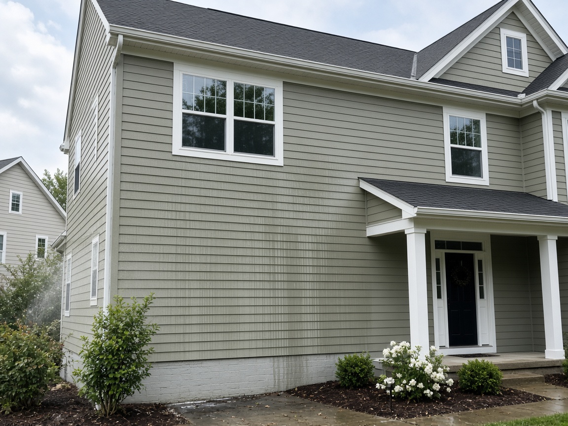 Freshly pressure washed home in Charlotte